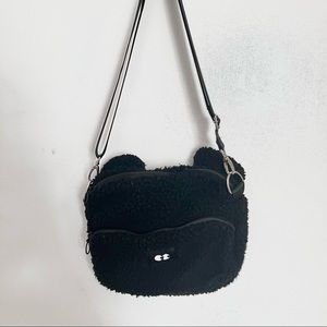Lazy Oaf Black Zippy Teddy Bag
